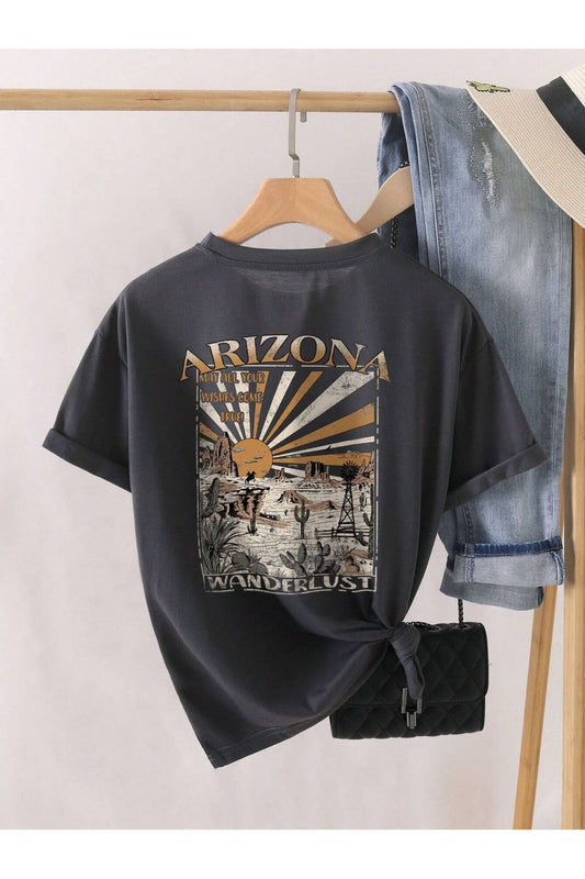 fume arizona Baskılı unisex Tişort