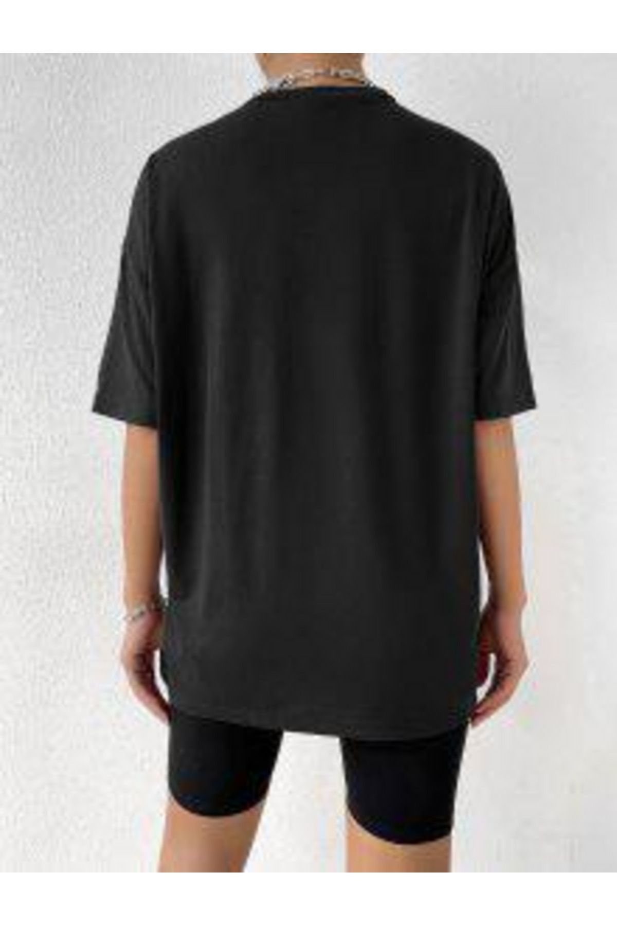 yellowstone baskılı siyah unisex oversize tişort
