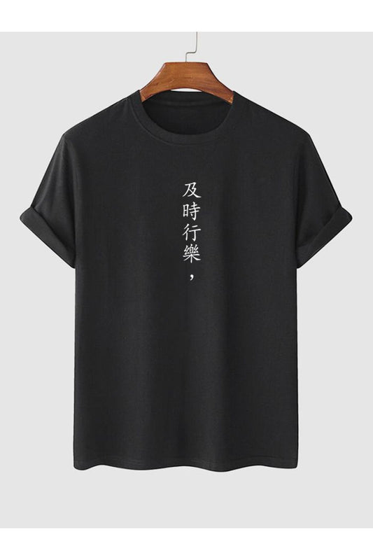 unisx siyah baskılı Oversize T-shirt