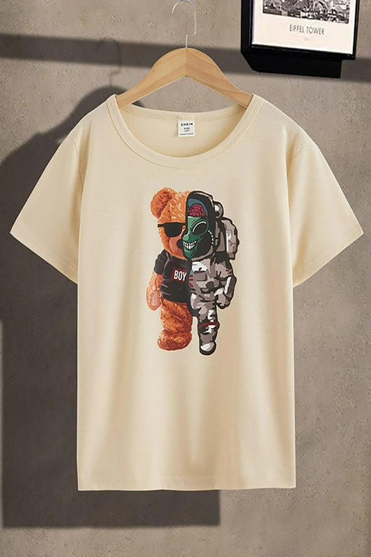 Roboayı Baskılı T_shirt 100/100 Pamuk