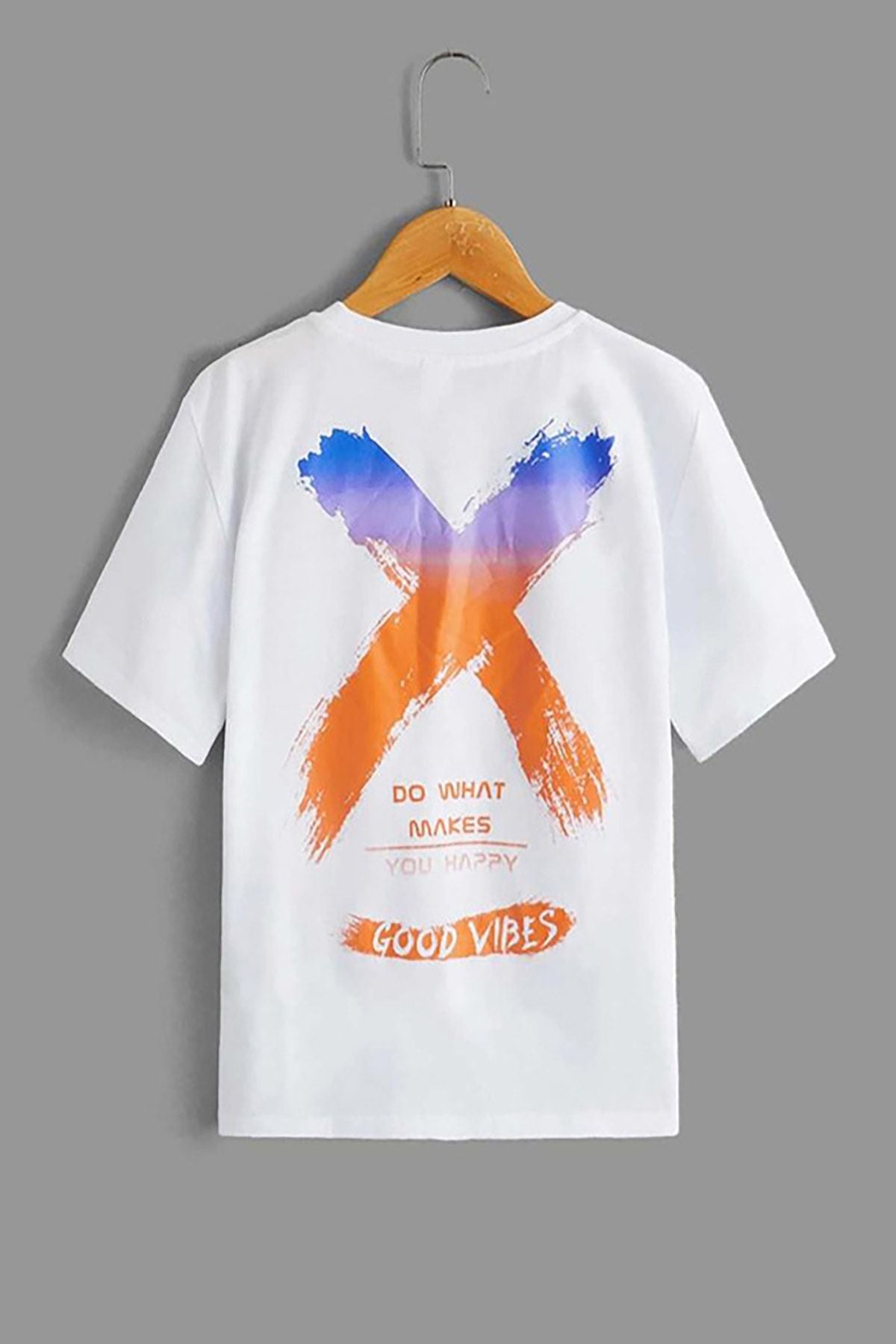 Good Vibes Baskıl Tishirt 100/100 Pamuk