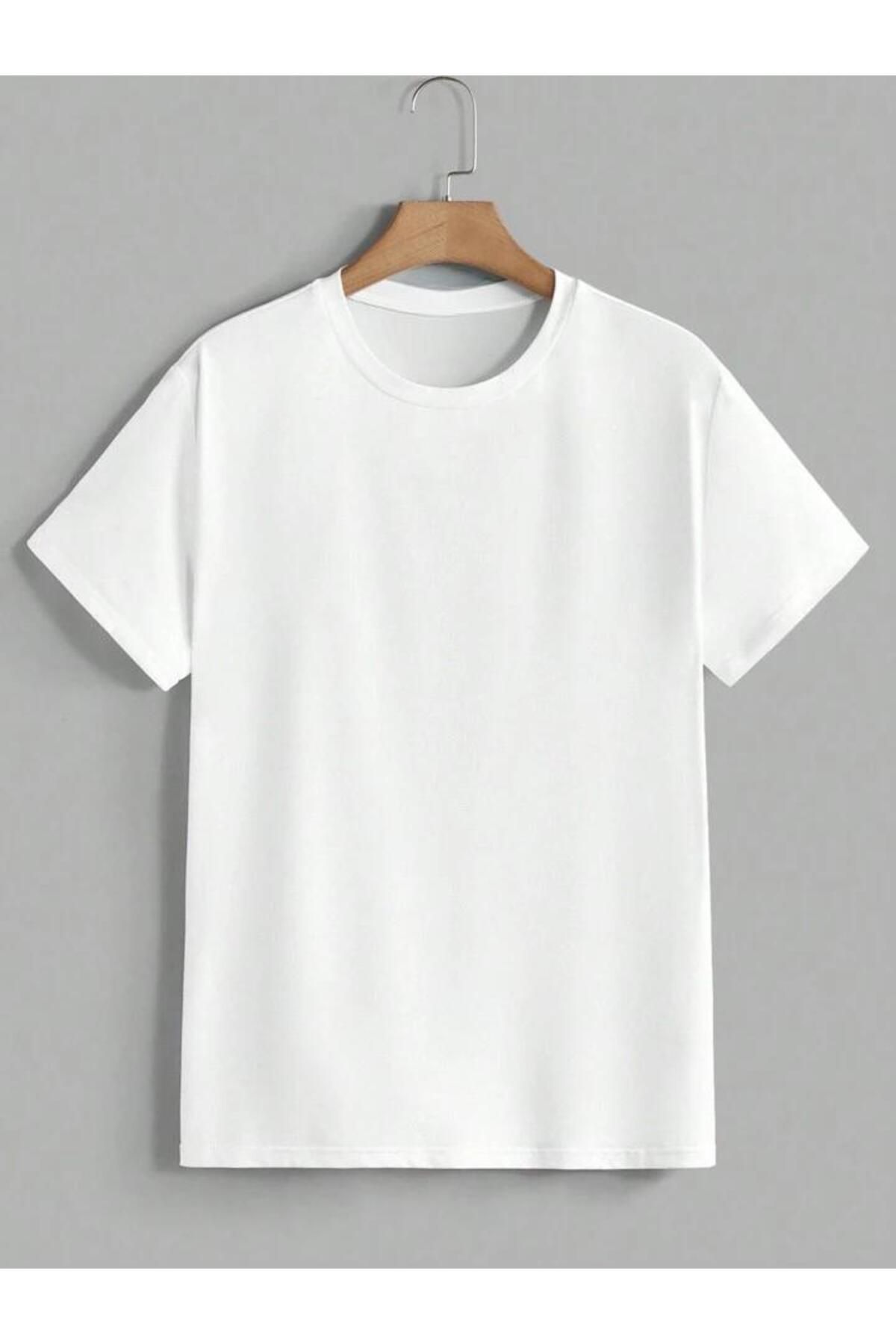 3'lu Saks Bej Ve Beyaz Oversize Unisex Tişört