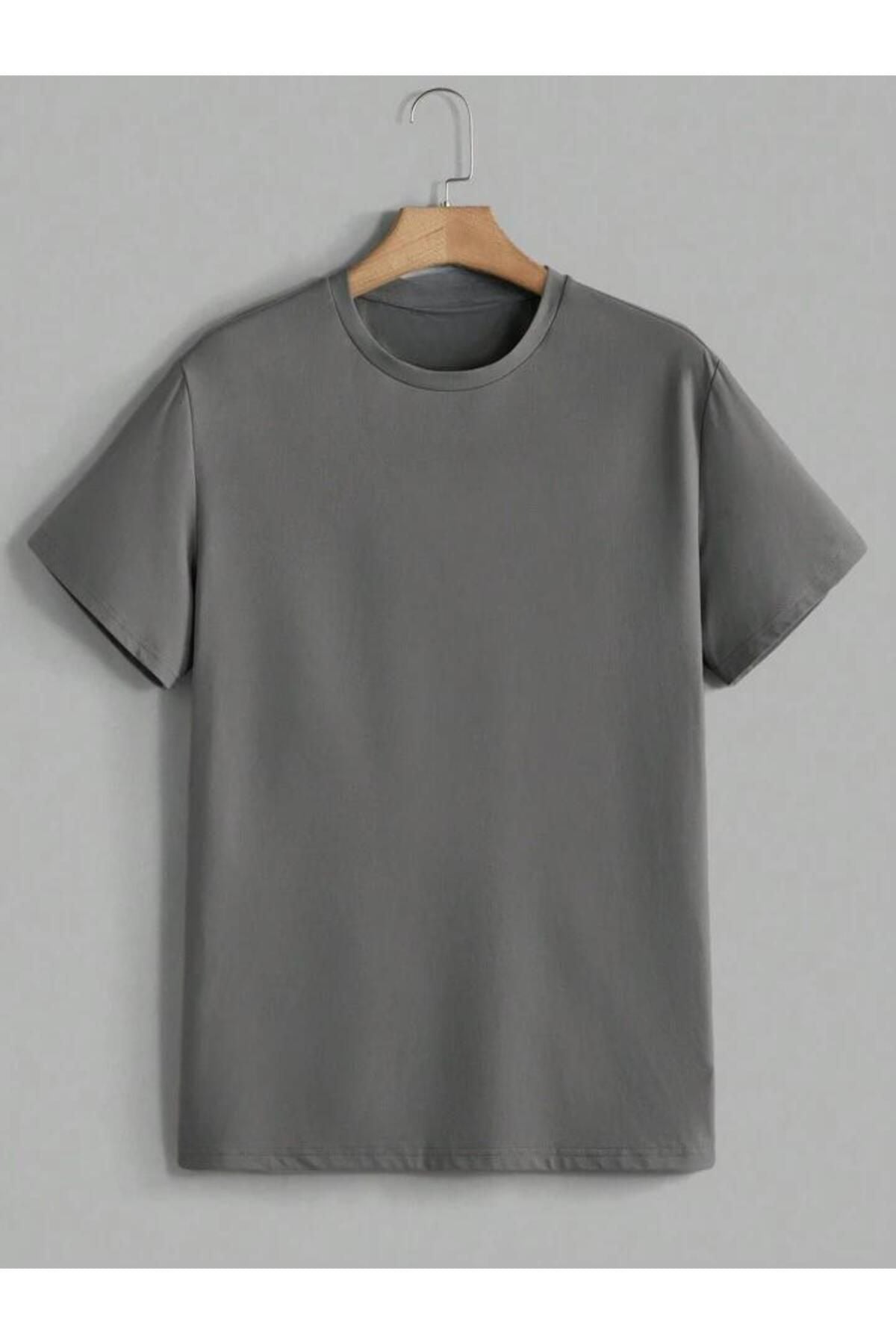 3'lu bej siyah ve fume oversize unisex tişört
