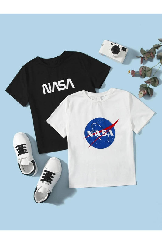 Nasa Baskılı Ikili Tişort