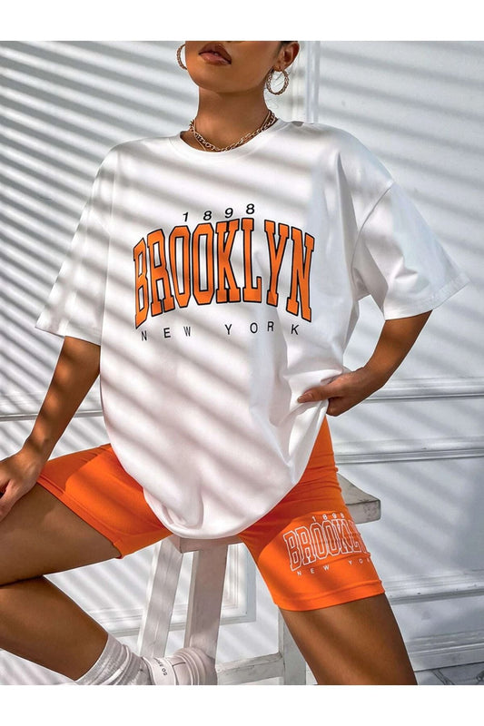 Broklyn Newyork Baskılı Tişort
