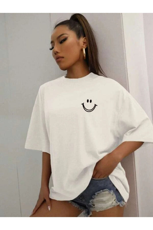 Beyaz Smile Baskılıtişort