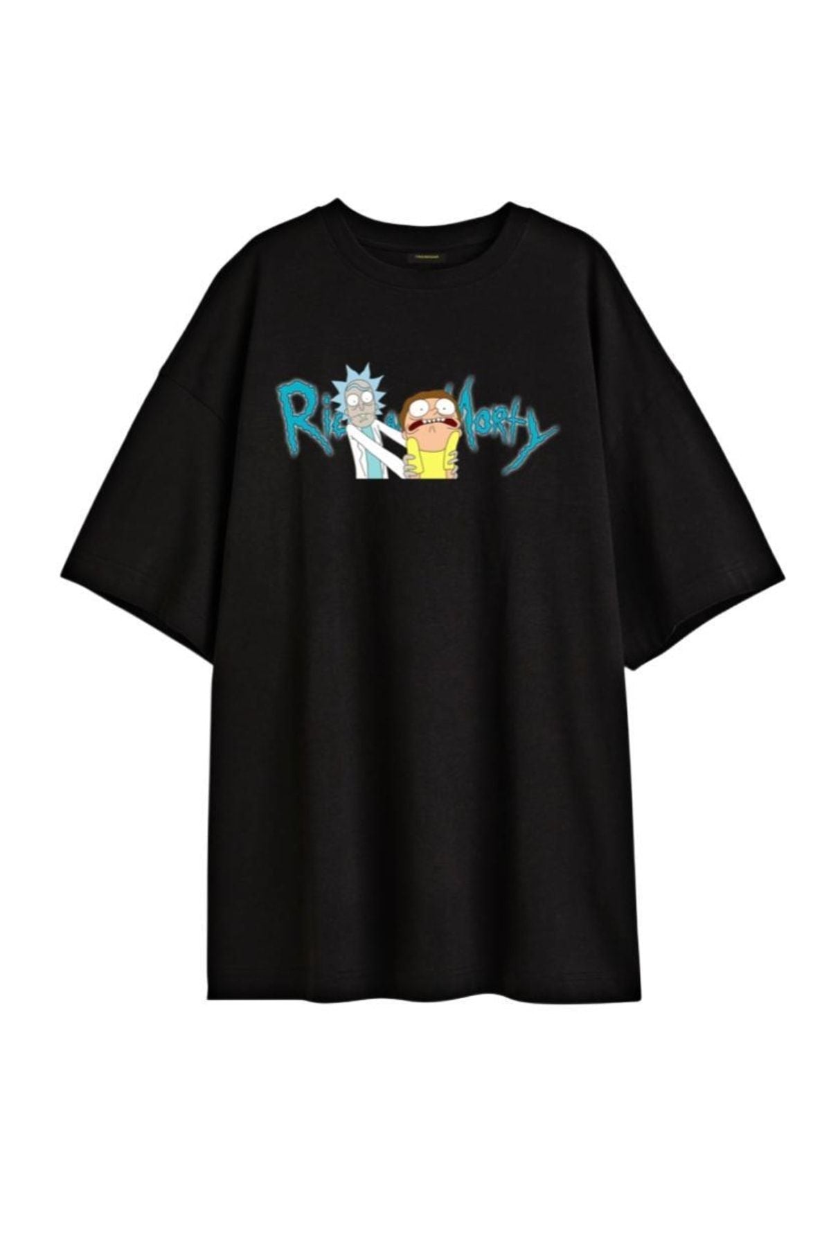 Rick&morty Baskılı Sıyah Tişort