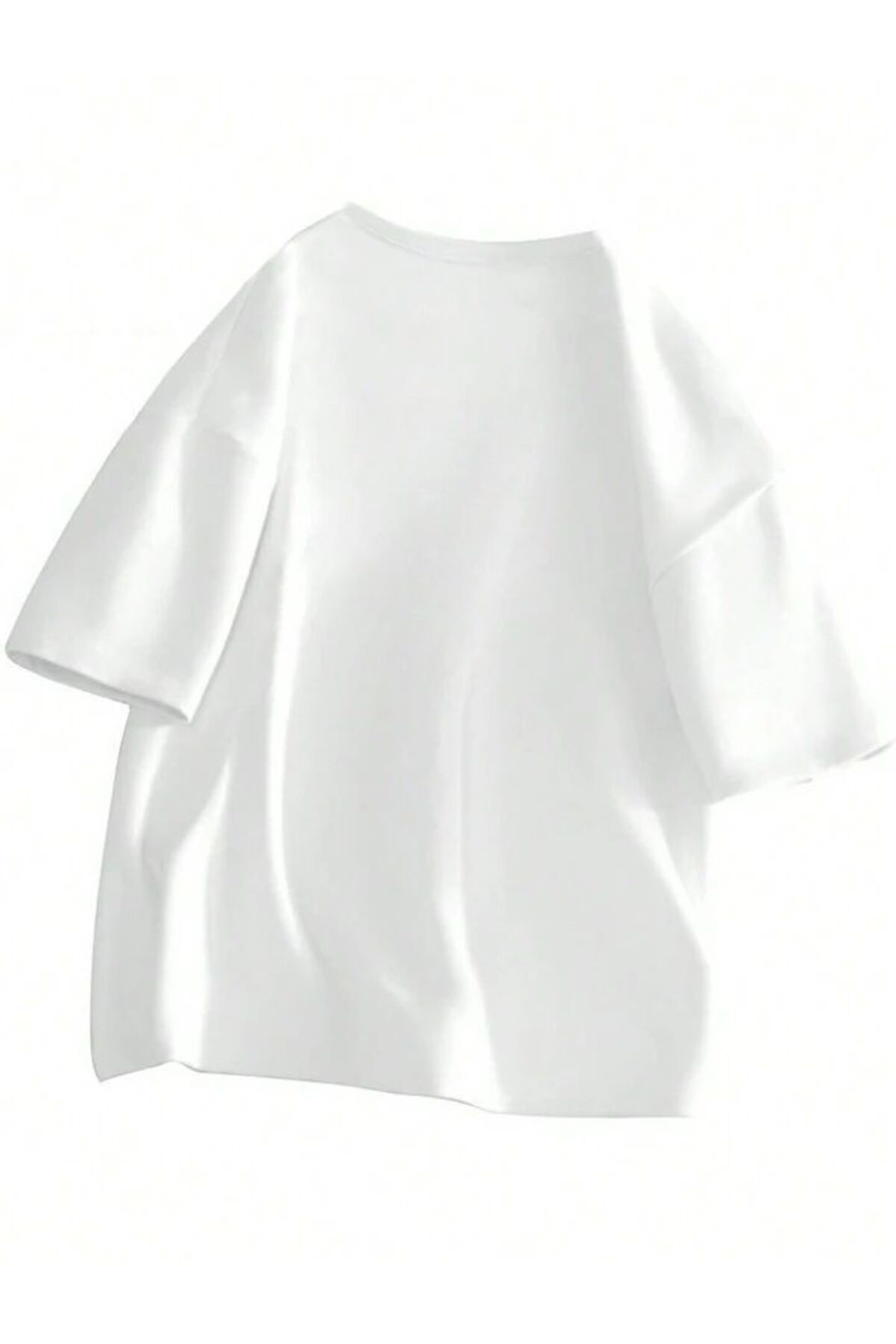 030 studio baskılı beyaz unisex oversize tshirt